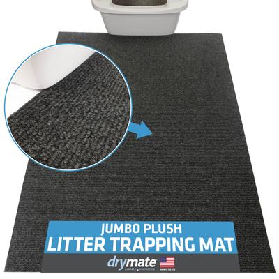 Show full view: Drymate Jumbo Plush Cat Litter Trapping Mat, Charcoal, 30-in x 45-in slide 1 of 10