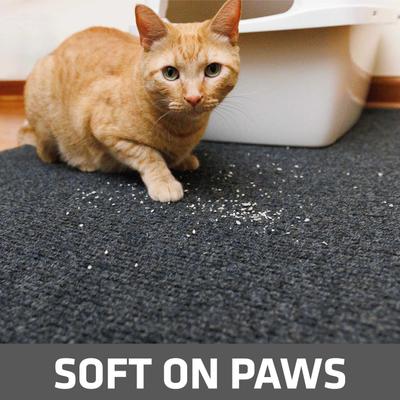 Show full view: Drymate Jumbo Plush Cat Litter Trapping Mat, Charcoal, 30-in x 45-in slide 7 of 10