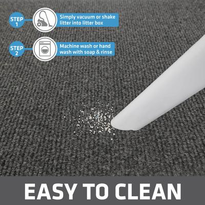 Show full view: Drymate Jumbo Plush Cat Litter Trapping Mat, Charcoal, 30-in x 45-in slide 5 of 10