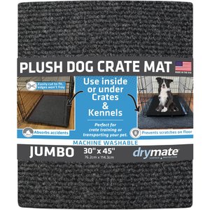 Drymate Premium Dog Crate Mat Training Pee Pad, Charcoal, Jumbo, 30-in x 45-in