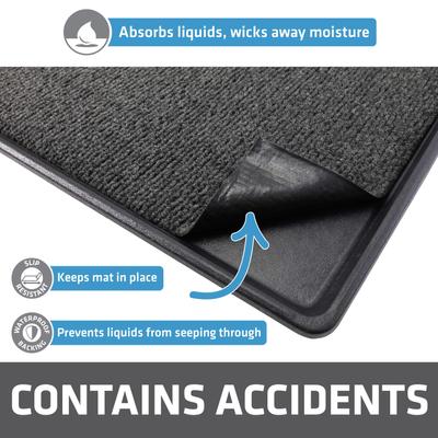 Show full view: Drymate Premium Dog Crate Mat Training Pee Pad, Charcoal, Jumbo, 30-in x 45-in slide 3 of 8