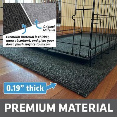Show full view: Drymate Premium Dog Crate Mat Training Pee Pad, Charcoal, Jumbo, 30-in x 45-in slide 5 of 8