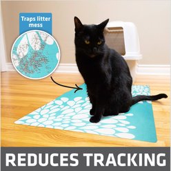 Drymate Protecitve & Decorative Cat Litter Mat, Rejuvenation Blue, Large, 20-in x 28-in slide 2 of 6