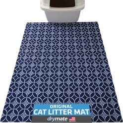 Drymate Protective & Decorative Cat Litter Mat, Indigo Blue, X-Large, 29-in x 36-in