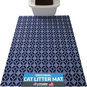 Drymate Protective & Decorative Cat Litter Mat, Indigo Blue, X-Large, 29-in x 36-in