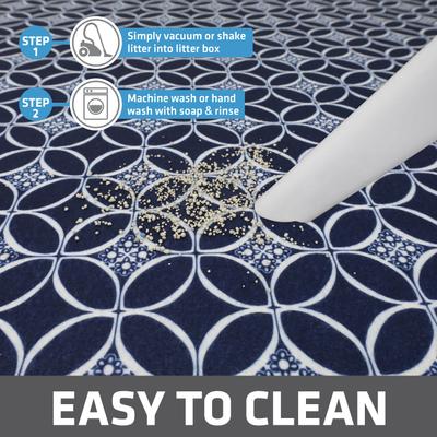 Show full view: Drymate Protective & Decorative Cat Litter Mat, Indigo Blue, X-Large, 29-in x 36-in slide 4 of 9