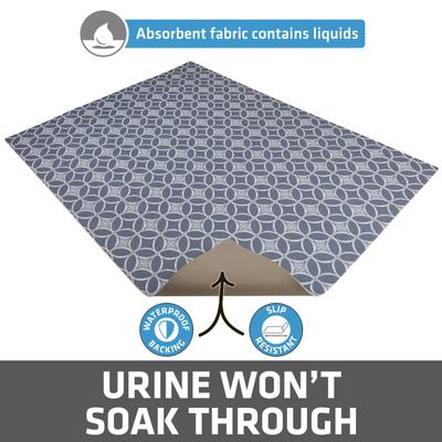 Show full view: Drymate Protective & Decorative Cat Litter Mat, Indigo Grey, X-Large, 29-in x 36-in slide 3 of 9