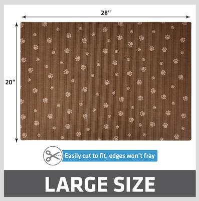 Show full view: Drymate Protective & Decorative Cat Litter Mat, Brown Stripe, Large, 20-in x 28-in slide 5 of 9