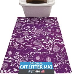 Drymate Protective & Decorative Cat Litter Mat, Good Medicine Plum, Large, 20-in x 28-in