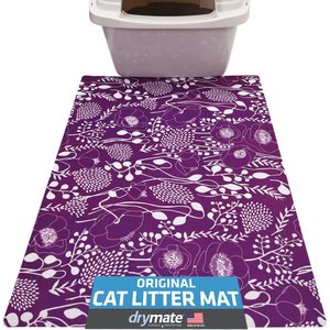Drymate Protective & Decorative Cat Litter Mat, Good Medicine Plum, Large, 20-in x 28-in