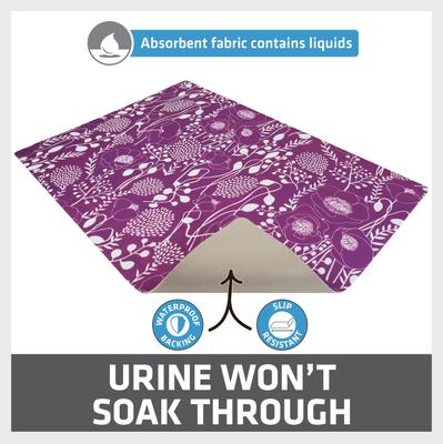 Show full view: Drymate Protective & Decorative Cat Litter Mat, Good Medicine Plum, Large, 20-in x 28-in slide 3 of 8
