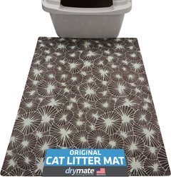 Drymate Protective & Decorative Cat Litter Mat, Kahopo Grey, Large, 20-in x 28-in