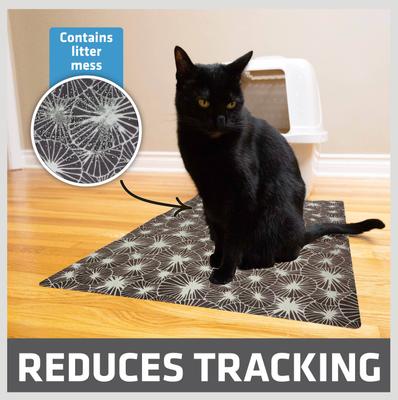 Show full view: Drymate Protective & Decorative Cat Litter Mat, Kahopo Grey, Large, 20-in x 28-in slide 2 of 7