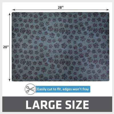 Show full view: Drymate Protective & Decorative Cat Litter Mat, Paw Dots, Large, 20-in x 28-in slide 5 of 8