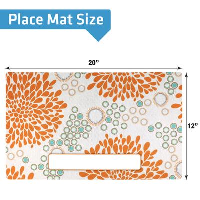 Show full view: Drymate Rejuvenation Personalized Dog & Cat Placemat, Orange & Turquoise slide 4 of 8