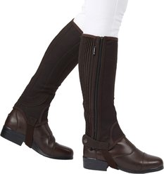 Dublin Easy-Care Half Chaps II, Brown, Childs Large