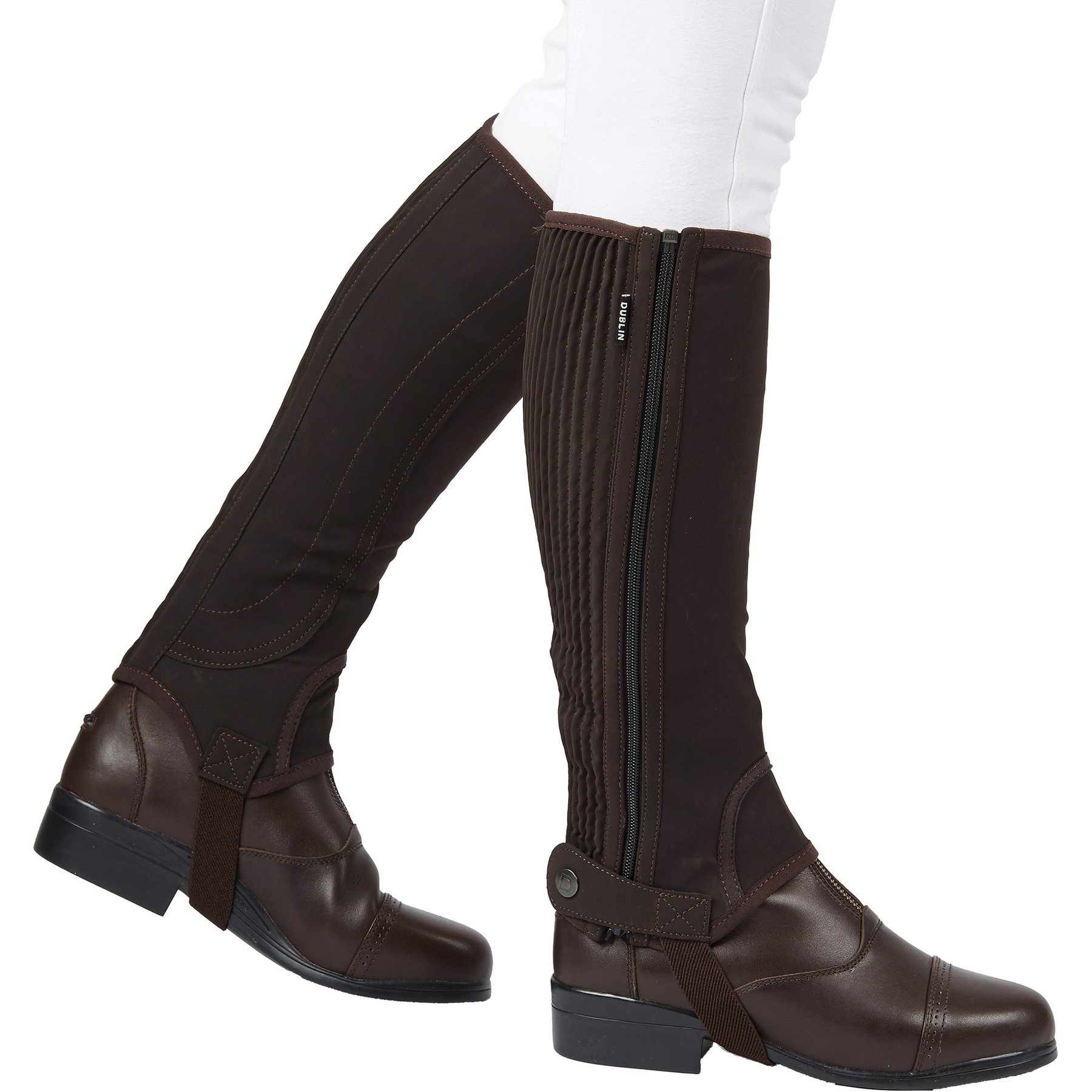 Dublin Easy-Care Half Chaps II, Brown, Childs Small