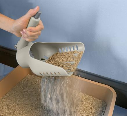 Show full view: Duke-N-Boots Easy-Release Cat Litter Scoop, Gray slide 5 of 6