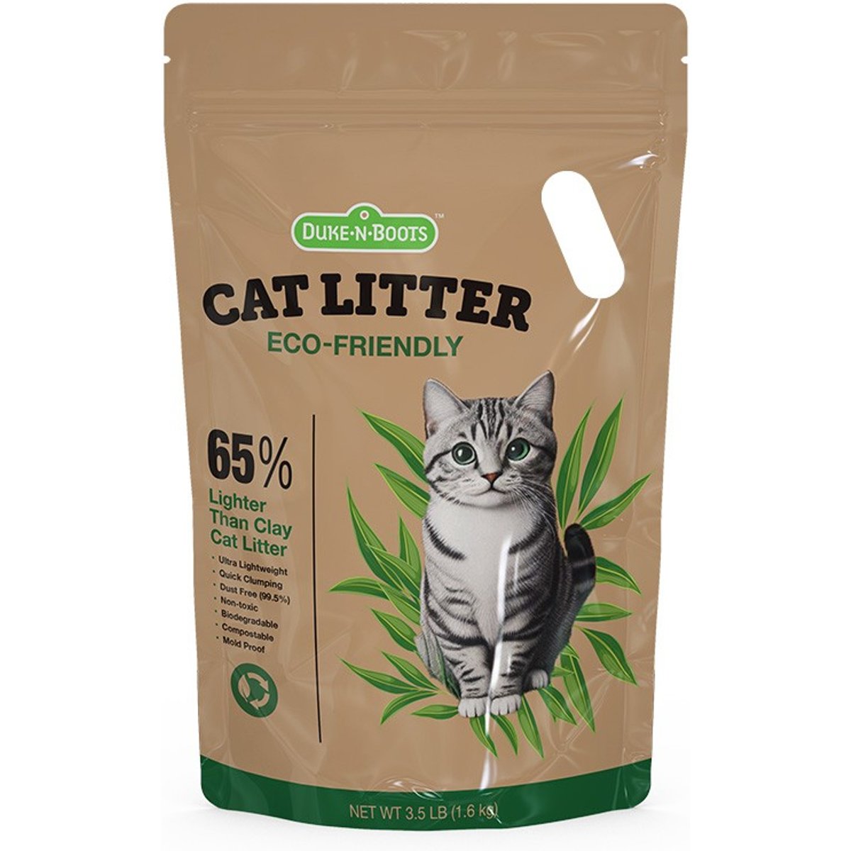 Duke-N-Boots Eco Cat Litter, 3.5-lb bag