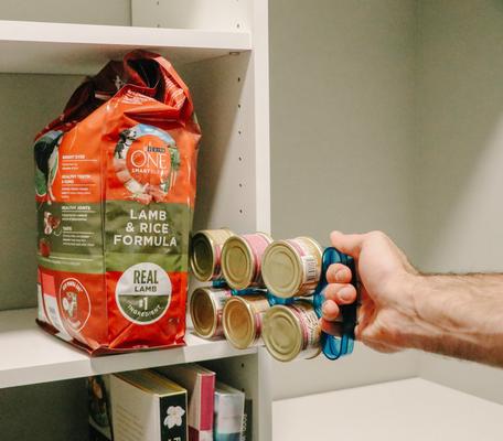 Show full view: Duke-N-Boots Pantry Pack Food Can Organizer, Blue, 3-oz slide 4 of 5