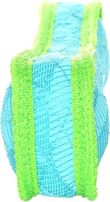 Show full view: DuraForce Bone Tiger Squeaky Plush Dog Toy, Blue/Green slide 3 of 4