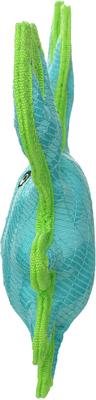 Show full view: DuraForce Crab Tiger Squeaky Plush Dog Toy, Blue/Green slide 3 of 4
