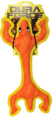 Show full view: DuraForce Lizard Tiger Squeaky Plush Dog Toy, Orange/Yellow slide 4 of 4