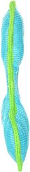 DuraForce Triangle Ring Tiger Squeaky Plush Dog Toy, Blue/Green slide 2 of 4