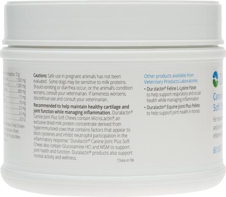 Show full view: Duralactin Canine Joint Plus Soft Chew Dog Supplement, 60 count slide 3 of 6