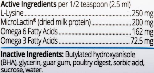 Show full view: Duralactin Feline L-lysine Cat Supplement, 32.5-mL syringe slide 3 of 5
