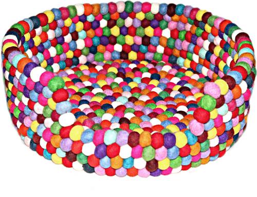 Show full view: Durkha Premium Felt Bolster Dog Bed, Multi Color slide 1 of 4