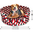 Show in main carousel: Durkha Premium Felt Bolster Dog Bed, Red, White & Blue slide 4 of 5