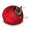 Show in main carousel: Durkha Premium Felt Cave Cat Bed, Red & Burgundy slide 4 of 5