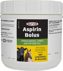 Durvet Aspirin Bolus 240 Grains Cattle Supplement, 480-g tub