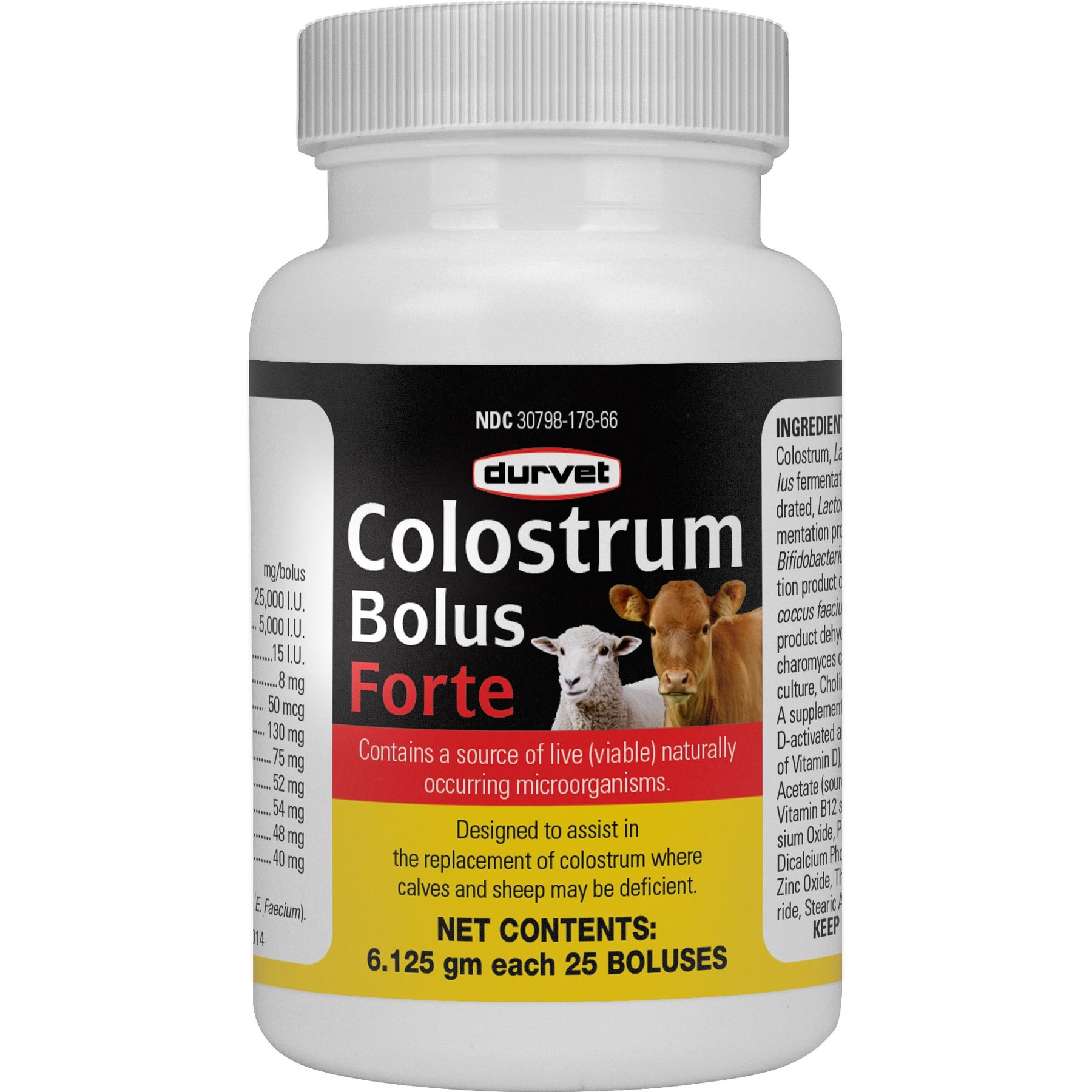 Durvet Colostrum Bolus Forte Farm Animal Supplement, 25 count