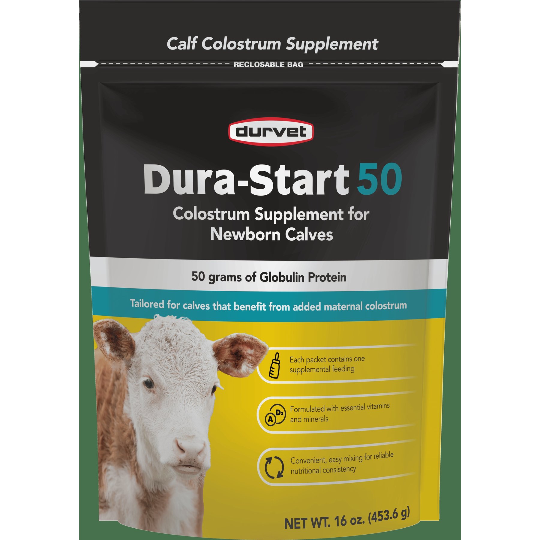 Durvet Dura-Start 50 Newborn Cattle Supplement, 16-oz bag