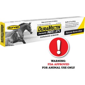 Durvet DuraMectin Ivermectin 1.87% Paste Horse Dewormer, 0.21-oz tube