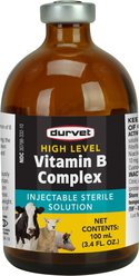 Durvet High Level Vitamin B Complex Farm Animal Supplement, 100-ml bottle