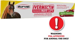 Durvet Ivermectin 1.87% Paste Apple Flavor Horse Dewormer, 0.21-oz tube
