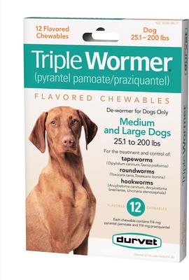Durvet Triple Wormer Medium & Large Dog Dewormer