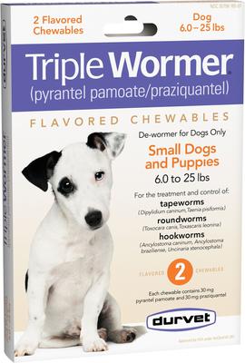 Show full view: Durvet Triple Wormer Puppy & Small Dog Dewormer, 2 count slide 1 of 1