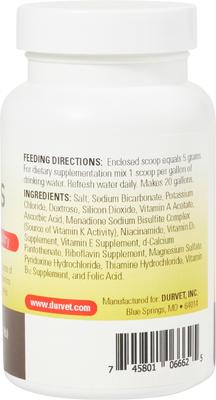 Show full view: Durvet Vitamins & Electrolytes Poultry Supplement, 100-g bottle slide 2 of 3