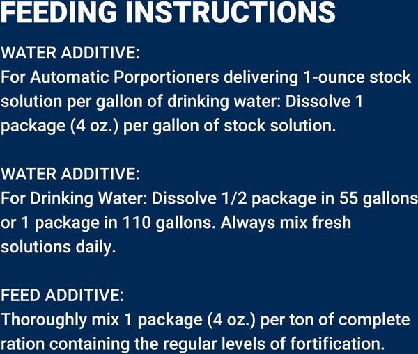 Show full view: Durvet Vitamins & Electrolytes Powder Farm Animal & Horse Supplement, 4-oz bag slide 3 of 3