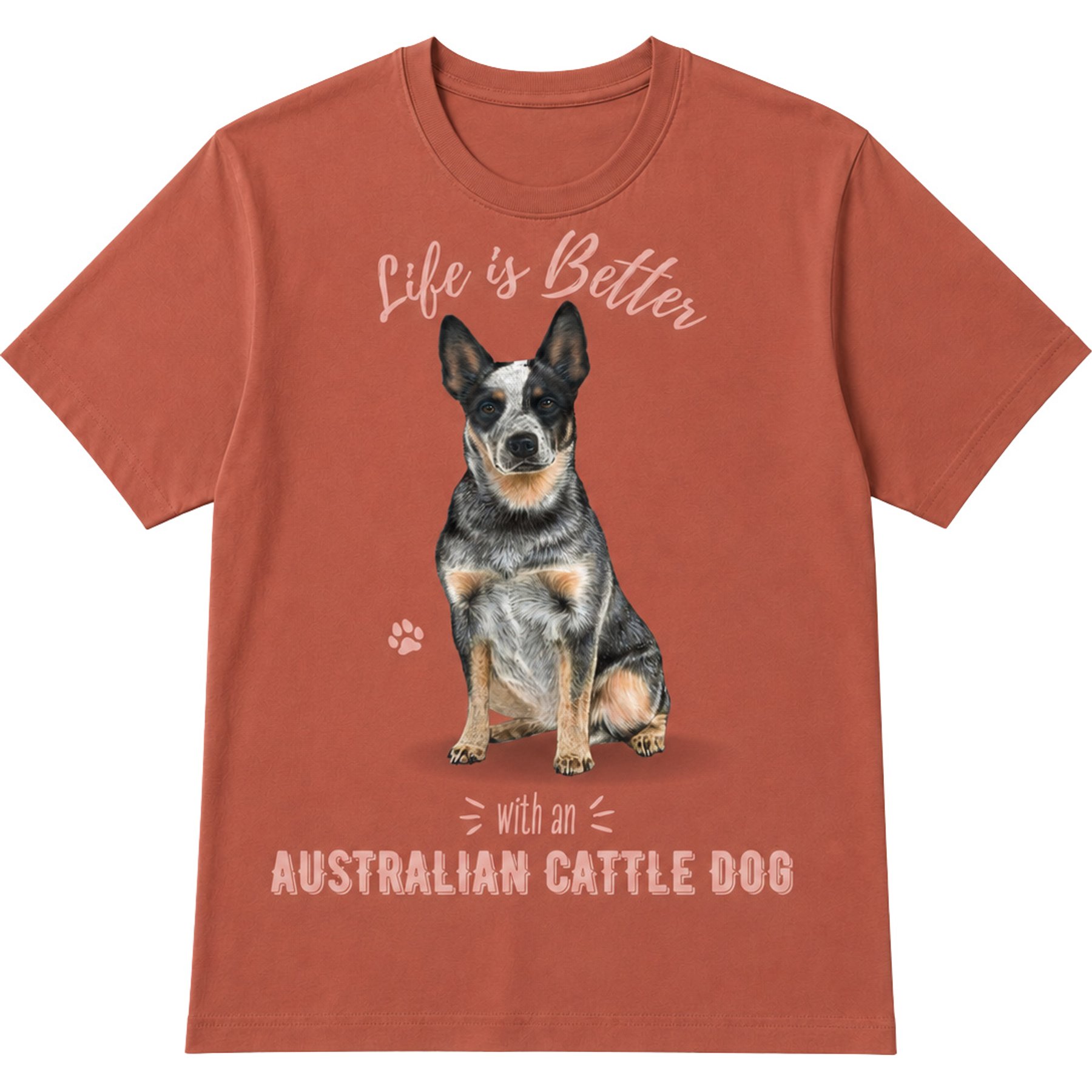 E&S PETS Australian Cattle T-Shirt, Red, Large