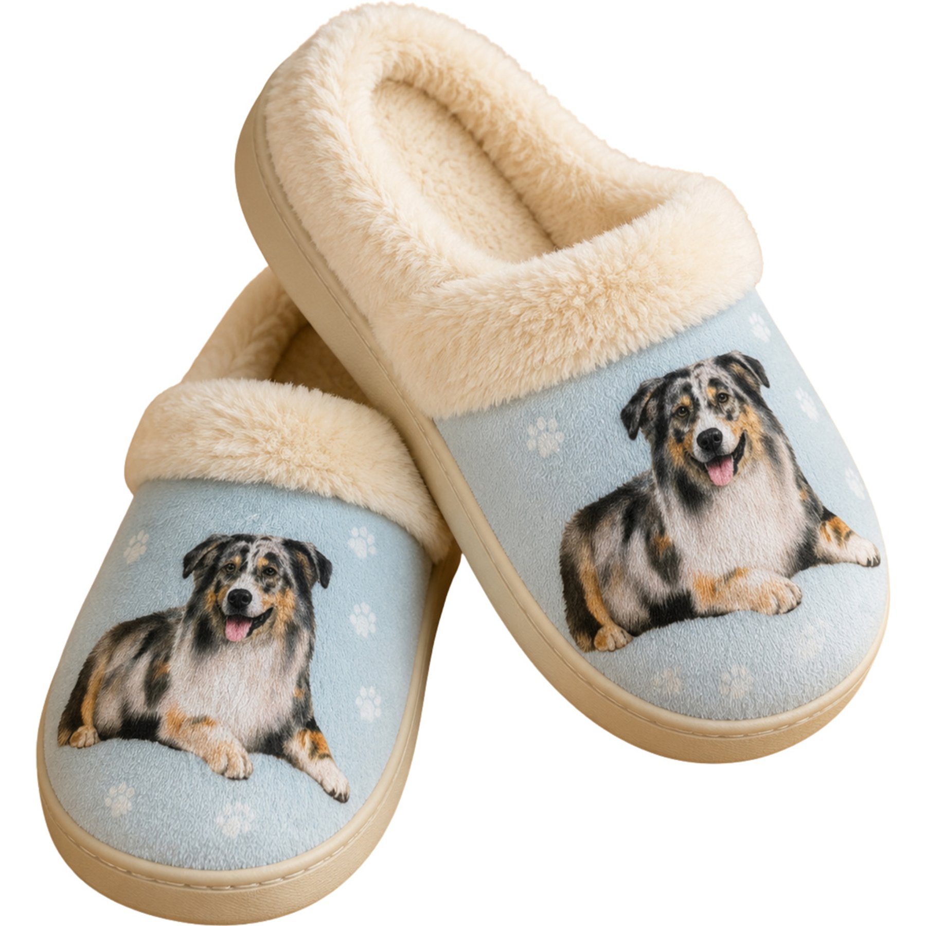 E&S PETS Australian Shepherd Snugg Slippers, Small/Medium