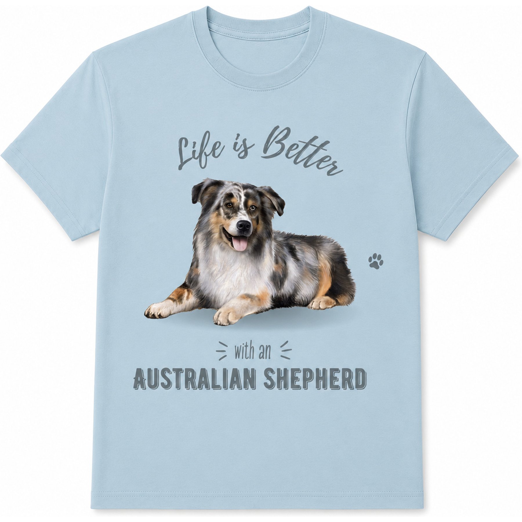 E&S PETS Australian Shepherd T-Shirt, Blue, X-Large