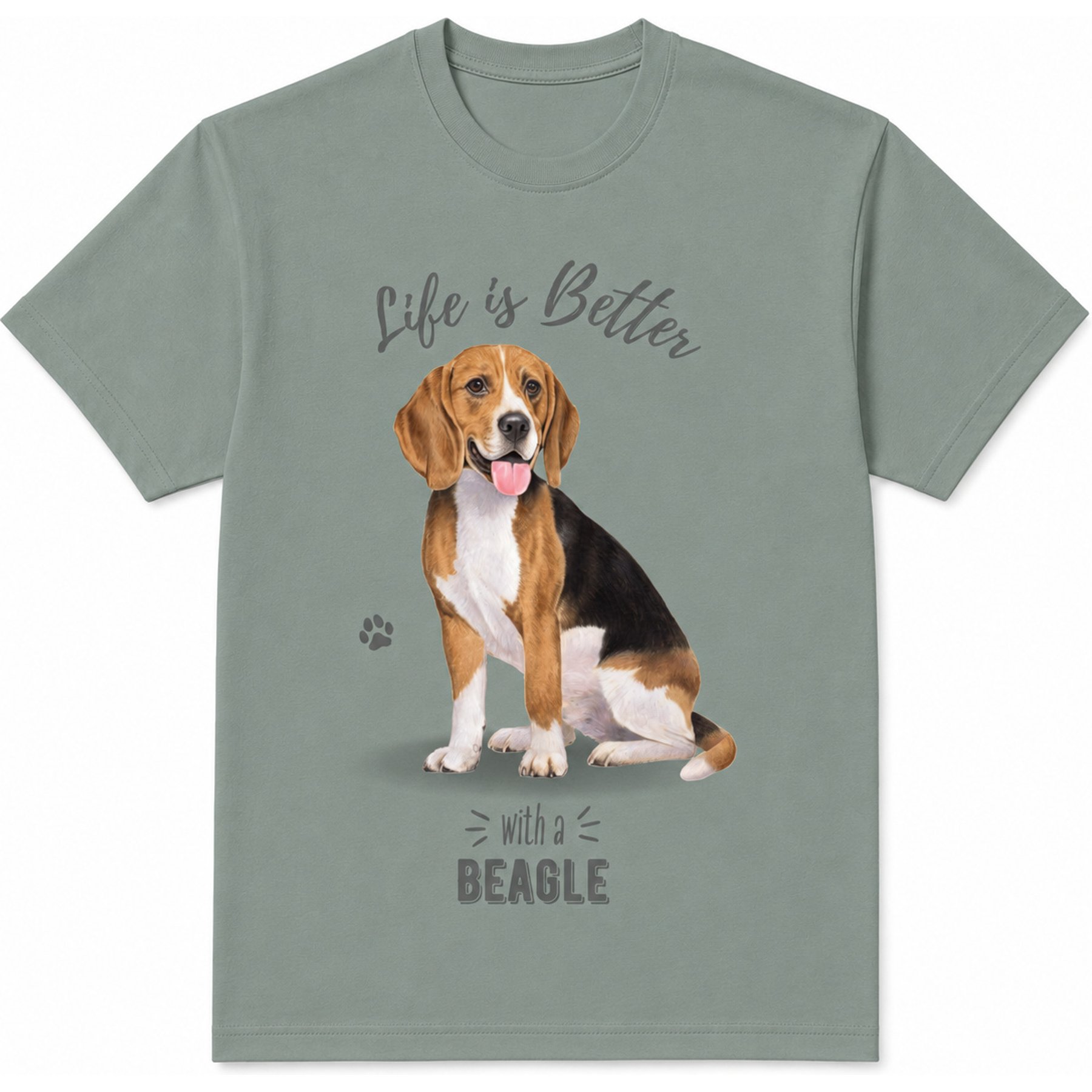 E&S PETS Beagle T-Shirt, Green, X-Large
