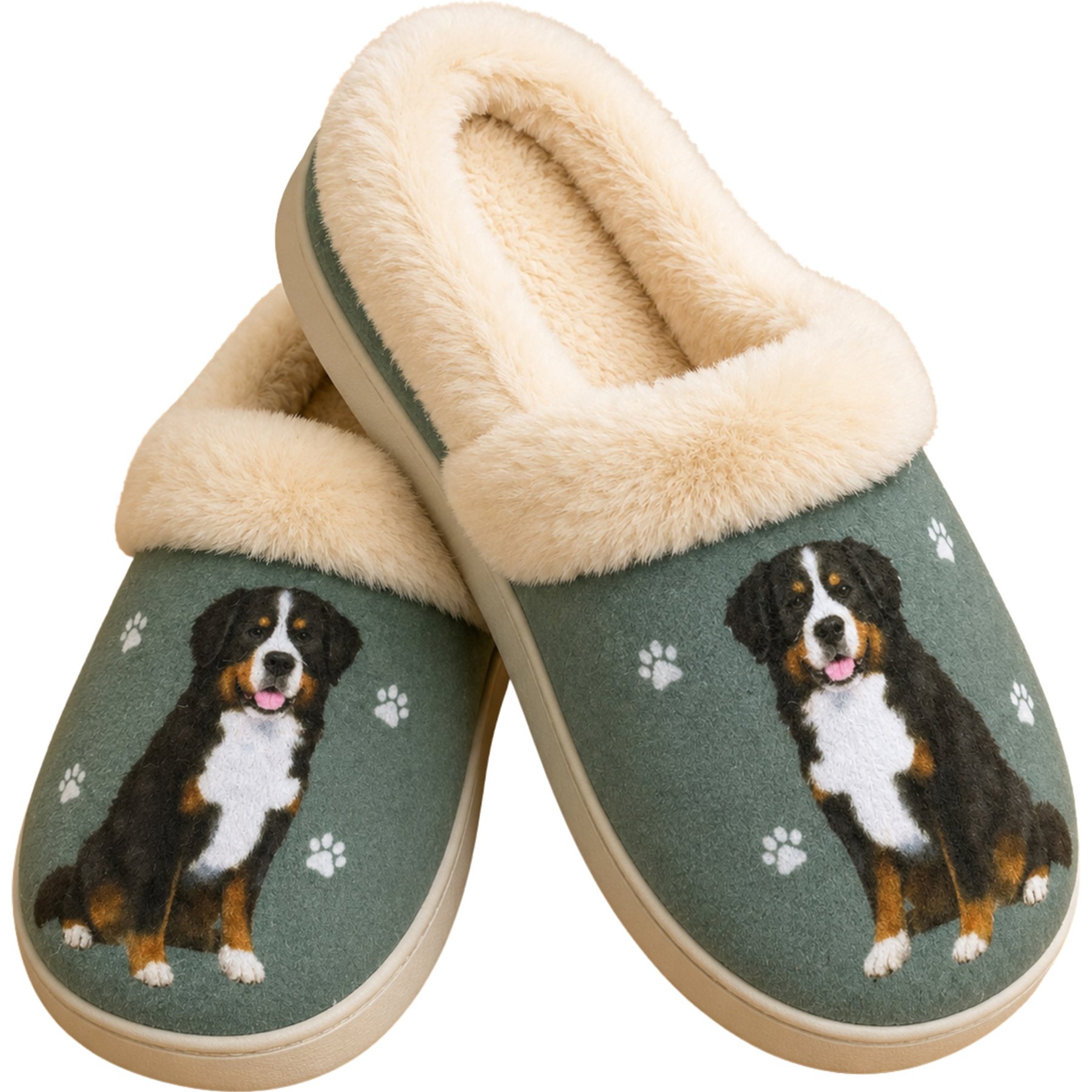 E&S PETS Bernese Mt. Dog Snugg Slippers, Large/X-Large
