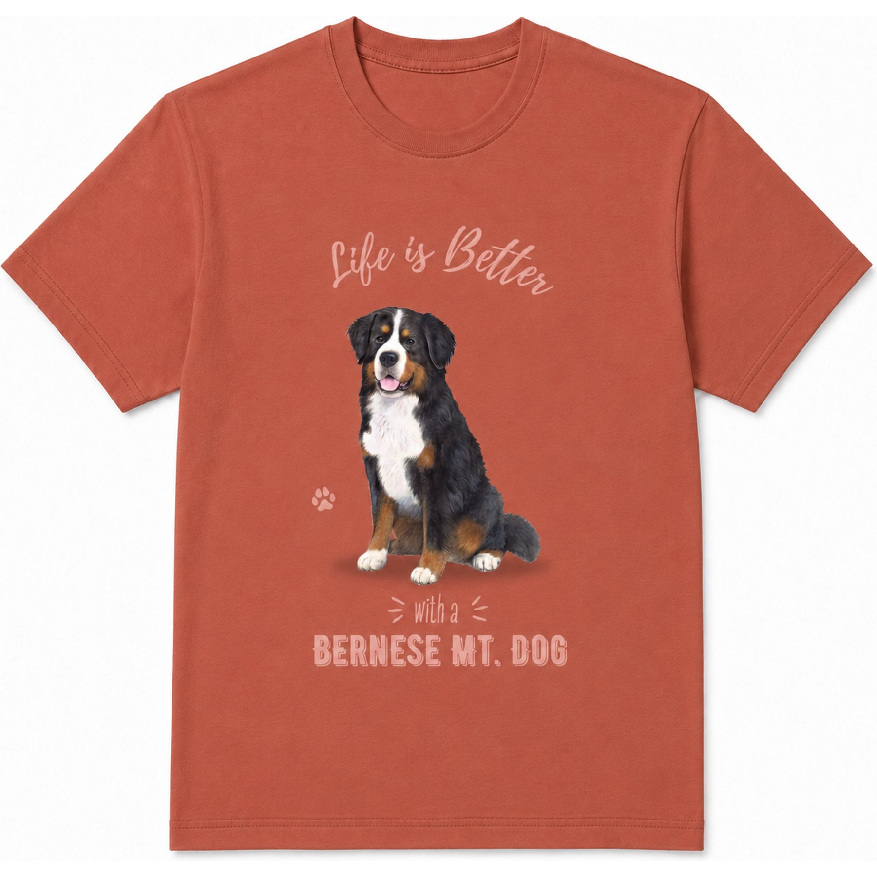 E&S PETS Bernese Mt. Dog T-Shirt, Red, X-Large
