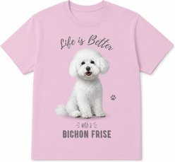 E&S PETS Bichon Frise T-Shirt, Pink, X-Large